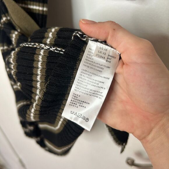 NEW Free People Vista Cardi Striped Midi Sweater Dress Button Front Size XS - Picture 11 of 11